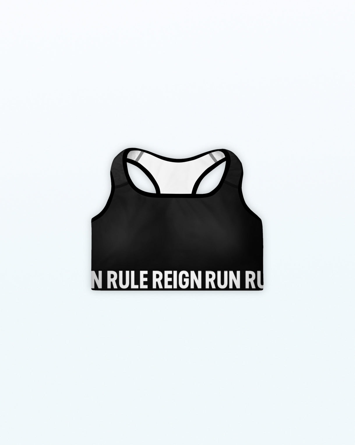 Black Reign sports bra medium support #color_black