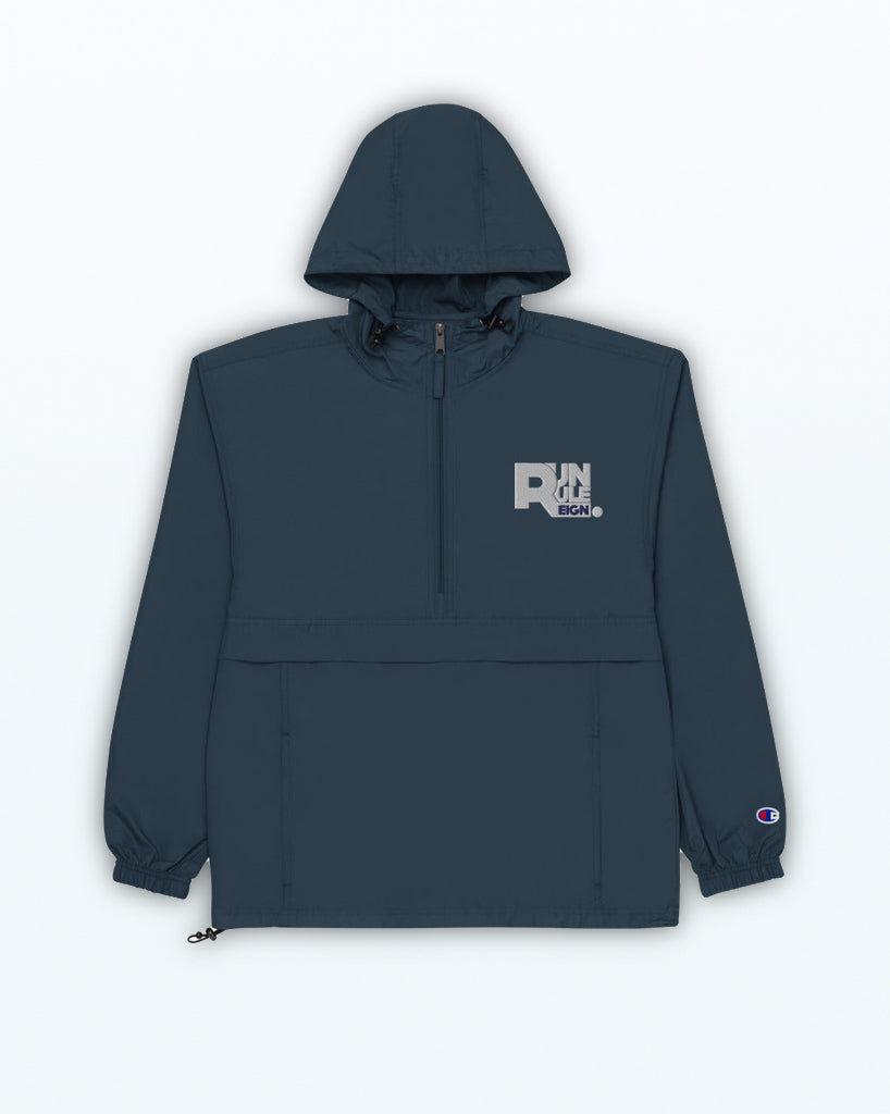 Navy mens pullover athtleisure jacket #color_navy