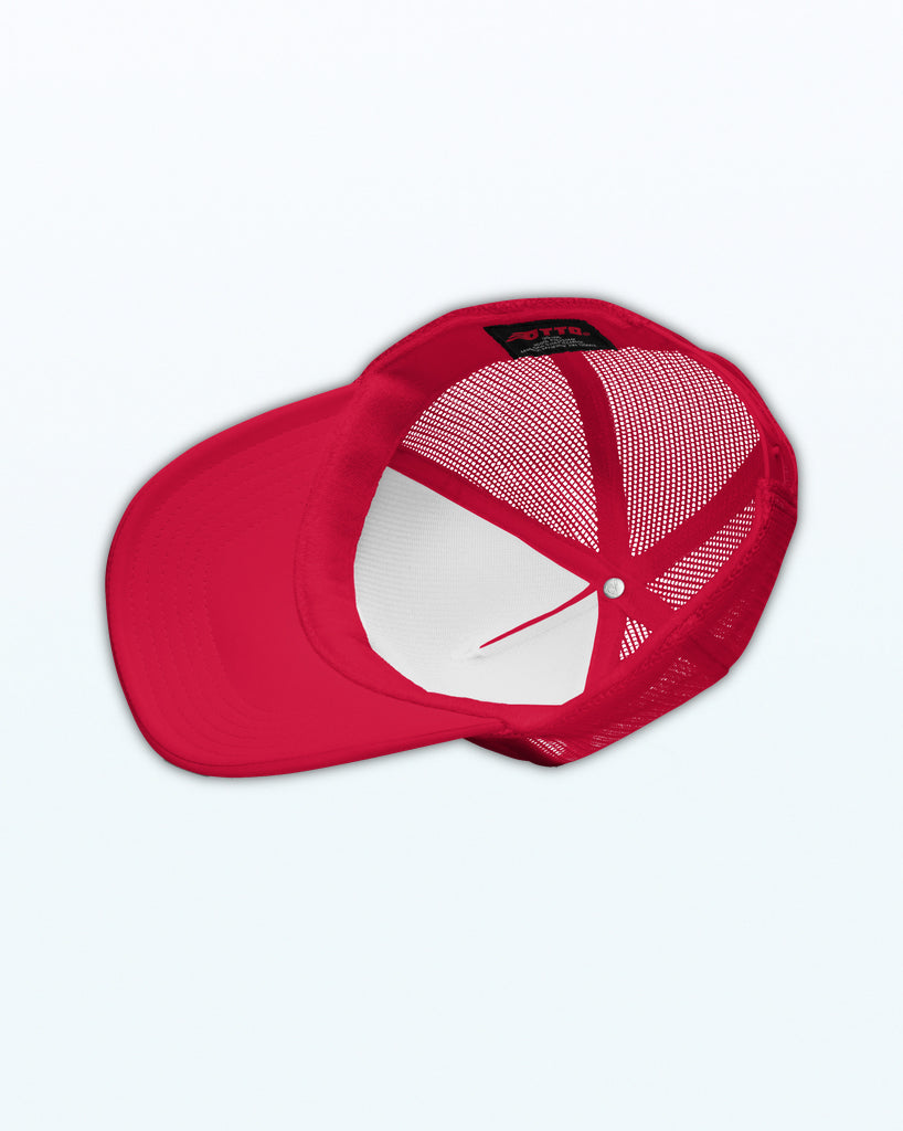 athleisure foam trucker hat red unisex #color_red