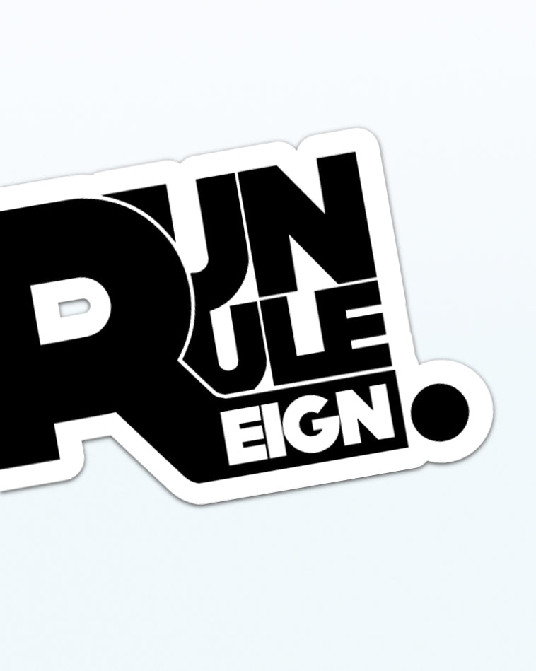 RUN RULE REIGN™ Emblem Sticker
