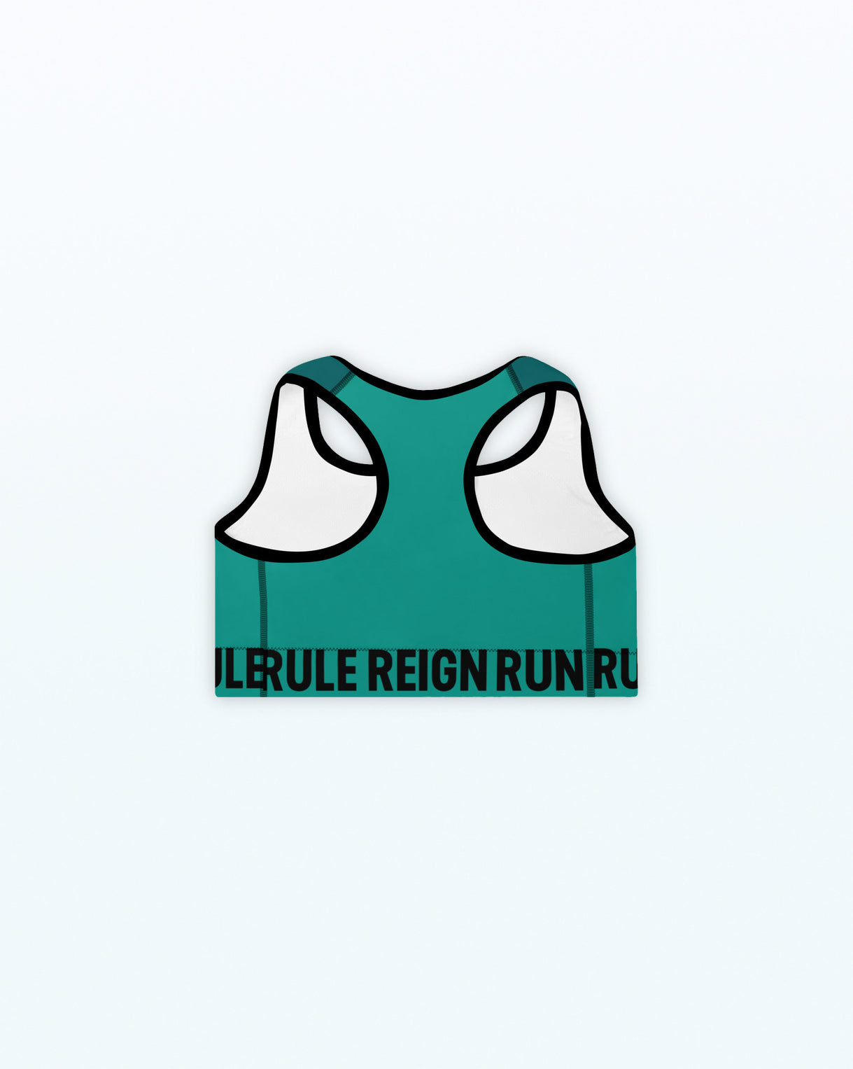green teal blue peacock activewear sports bra #color_teal
