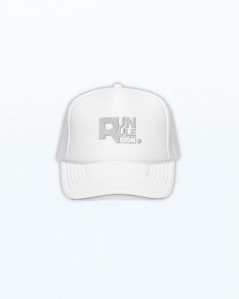 Activewear white foam trucker hat men #color_white
